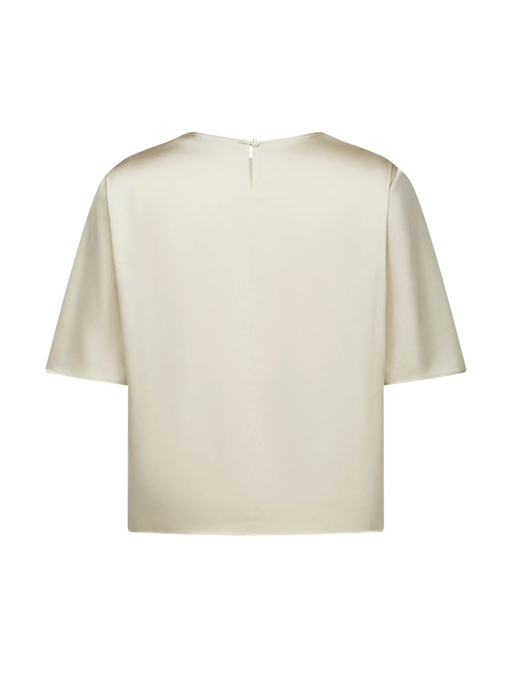 G2000 Women Clothing Satin Basic V-Neck Top Regular Fit - Off-White