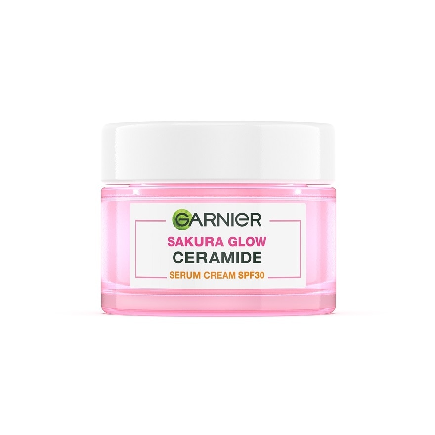 Garnier Sakura Glow Ceramide Serum Cream SPF30 PA+++50 Ml. - Pink