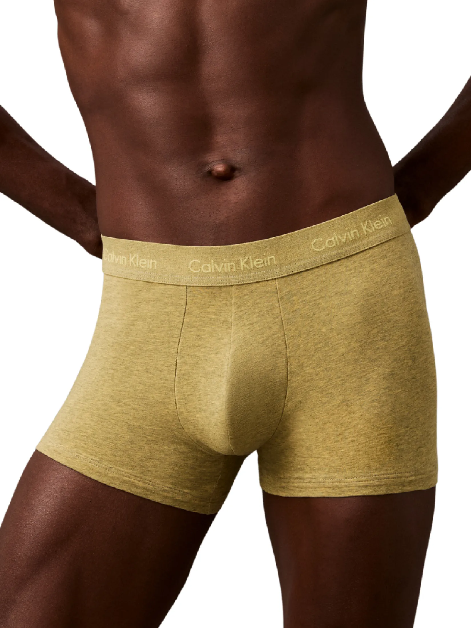 CALVIN KLEIN Men's Icon Cotton Stretch Trunk Yellow