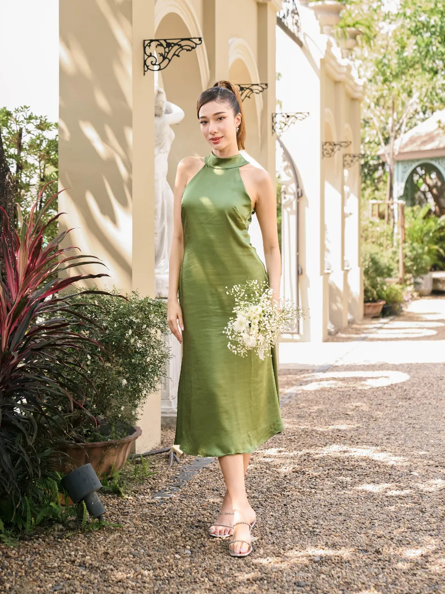 ROSE THE LABEL Green Eliza Dress