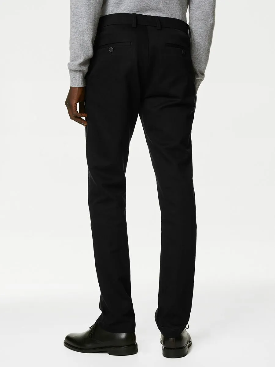 MARKS & SPENCER Men Chino Pants Slim Fit Italian Stretch