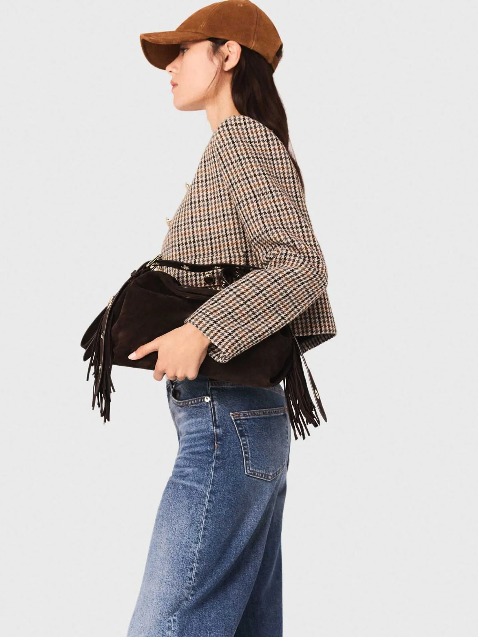 MAJE Women Jacket Short Checked