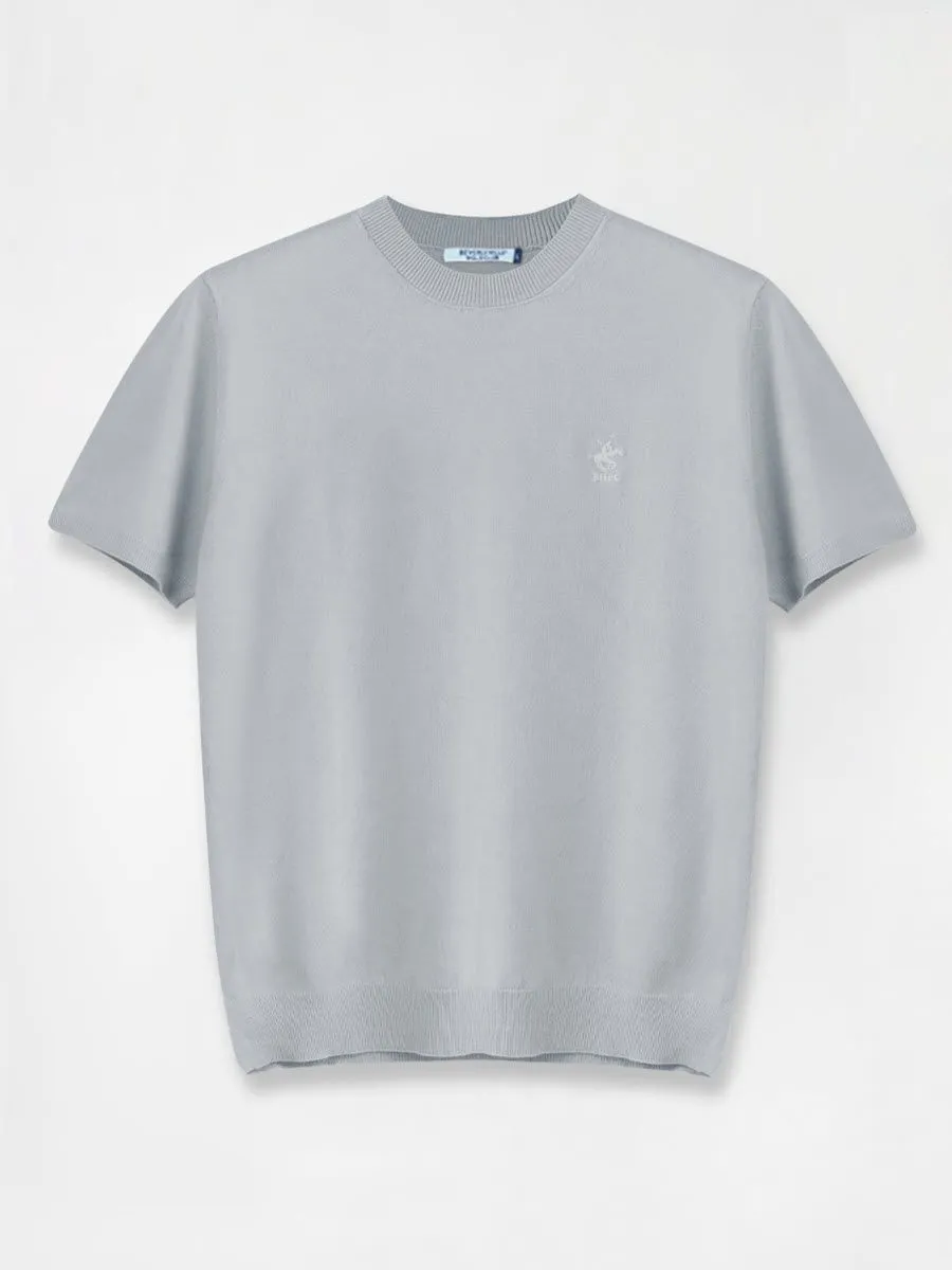 BEVERLY HILLS POLO CLUB Grey CREW NECK SWEATER MEN