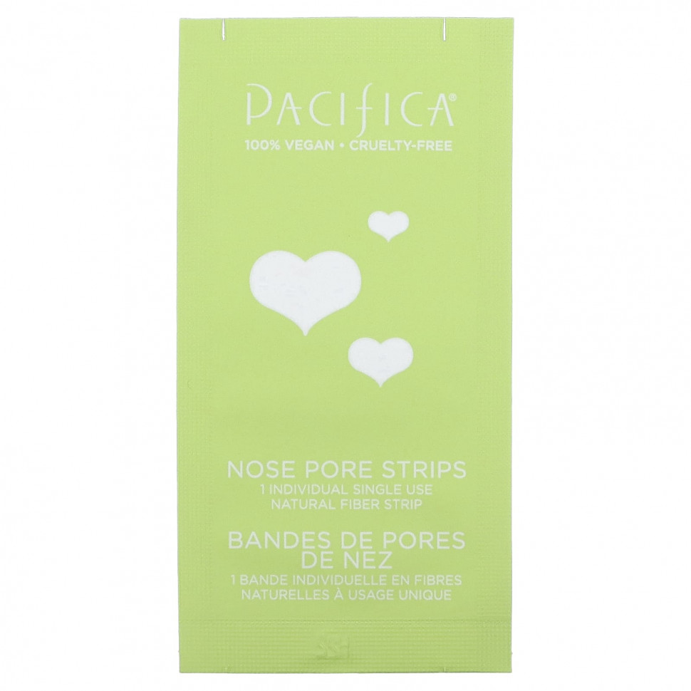 Pacifica, Детокс-полоски из кудрявой капусты, 6 индивидуальных одноразовых полосок из натурального волокна