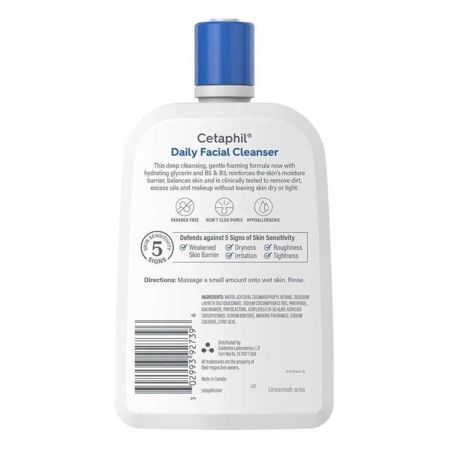 Cetaphil Daily Facial Cleanser (Normal-Oily, Sensitive Skin) 473 ml.