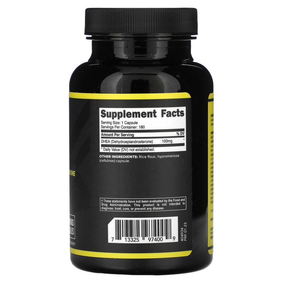 Primaforce, ДГЭА, дегидроэпиандростерон, 100 мг, 180 капсул