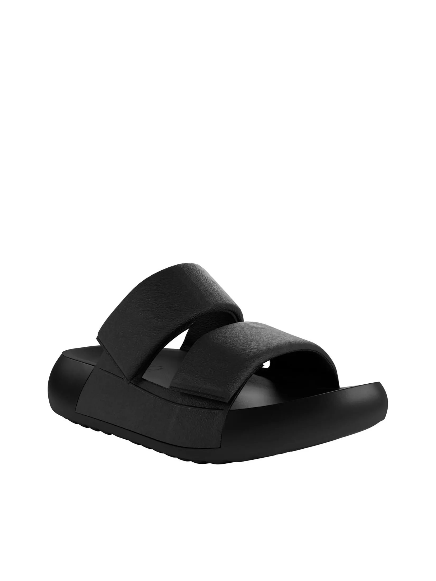 ECCO Women Sandal Platform Cozmo 2-Strap Black Size - 37 EU