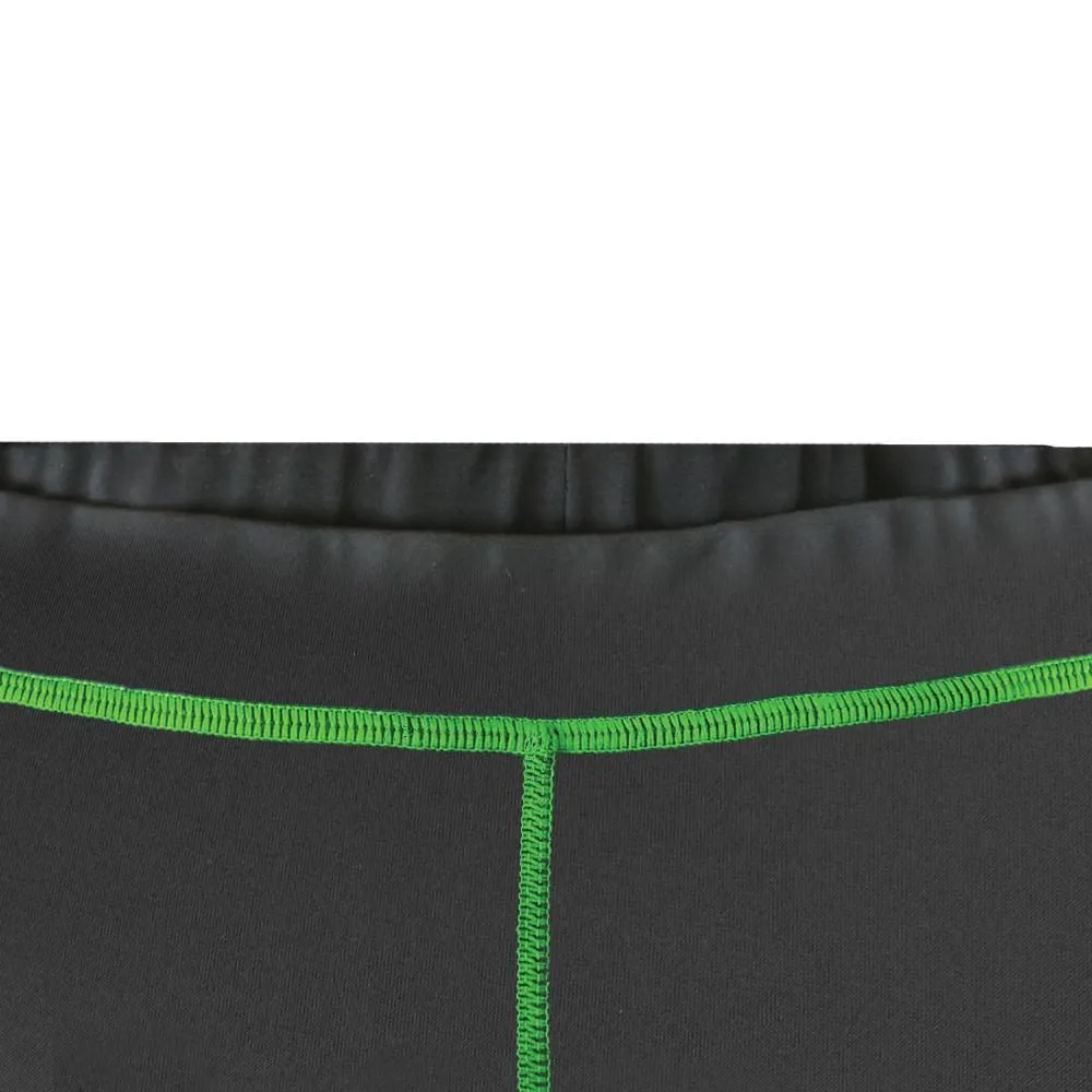 SPANDEX Black/Green-CPL002-Cycling Long Pant Get Pad