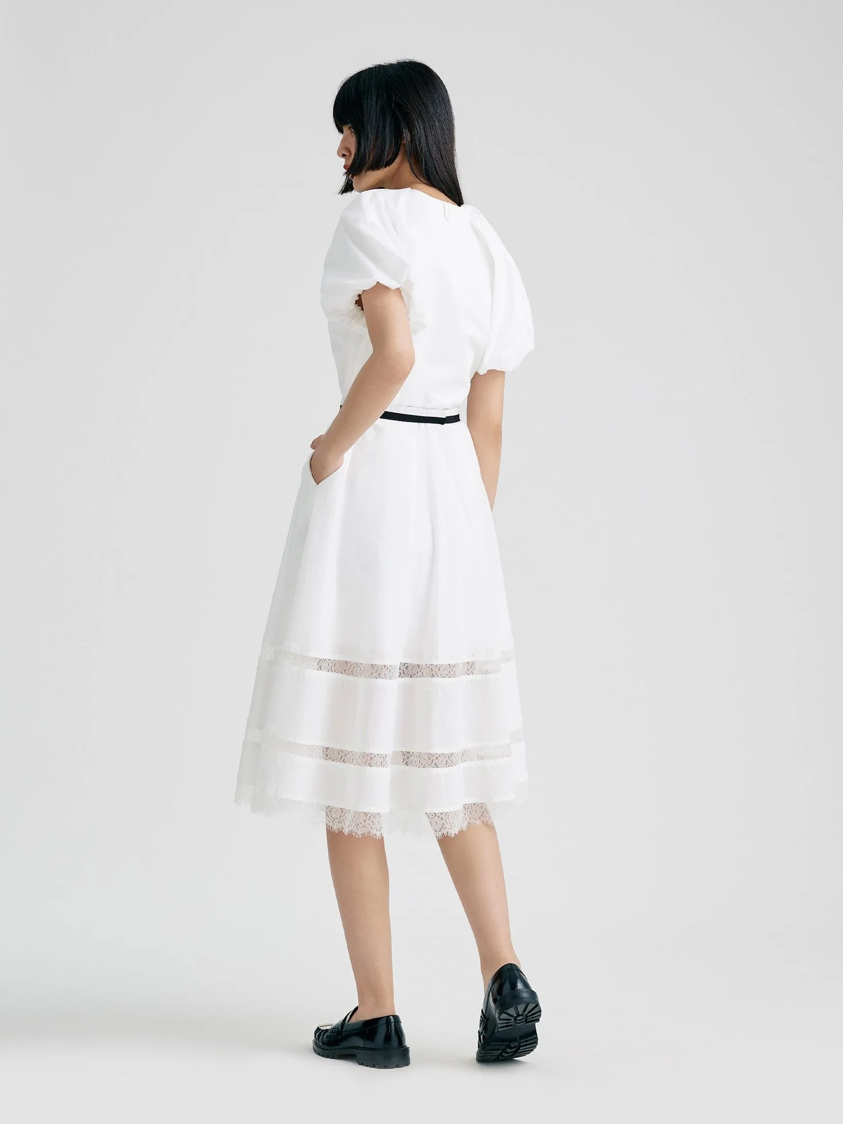 ASV (AW24)Suzane Balloon Women Dress White