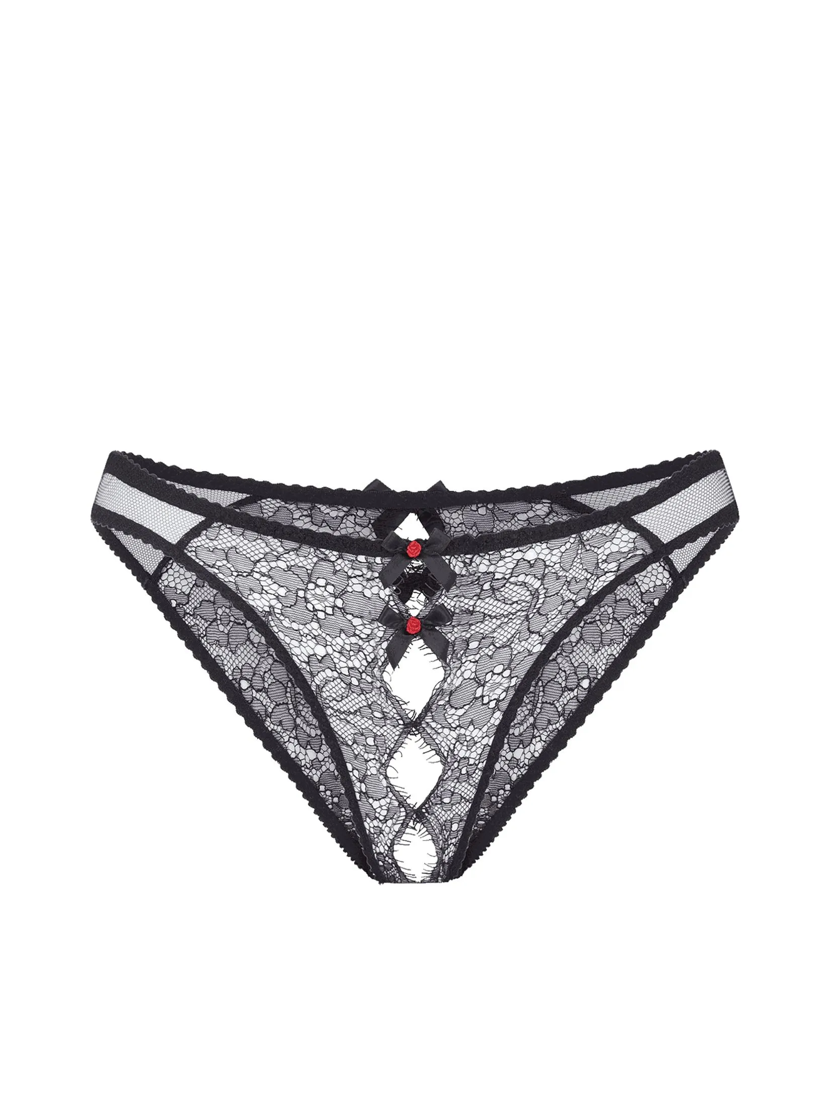 AGENT PROVOCATEUR Women Brief Lorna Lace Ouvert Black