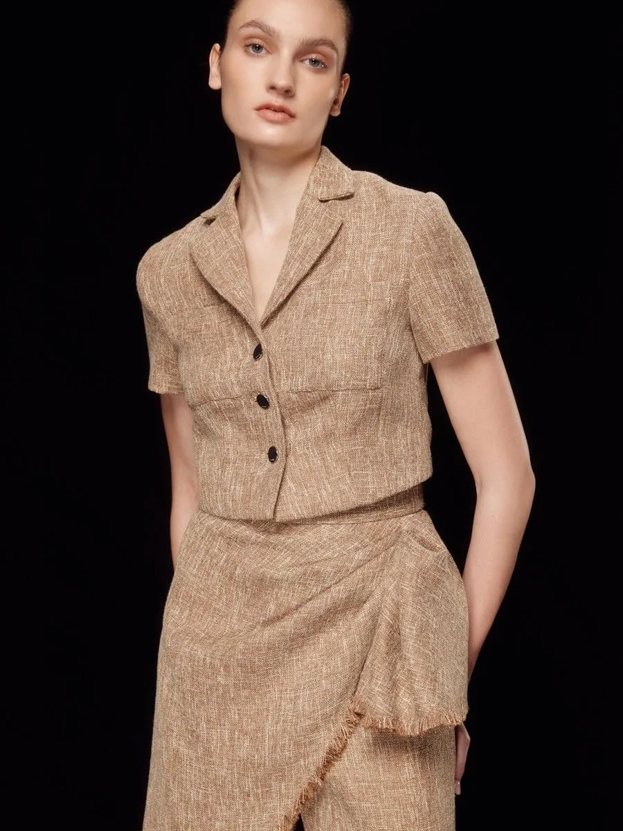 ASAVA ( SS24 )Adara Cropped Women Jacket Beige