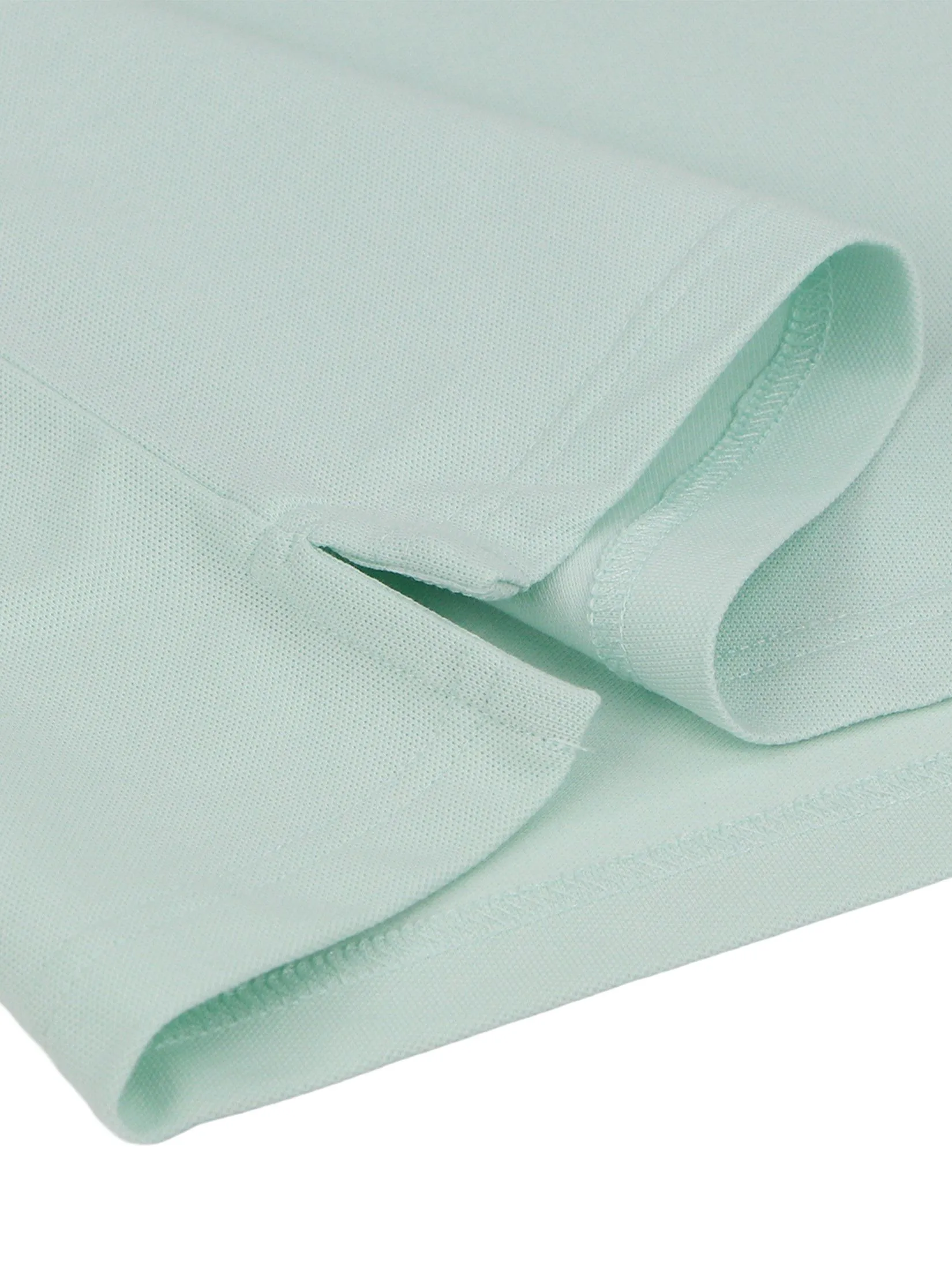 GIORDANO Men's Slim Pique Embroidery Polo (Napoleon) Glacier green