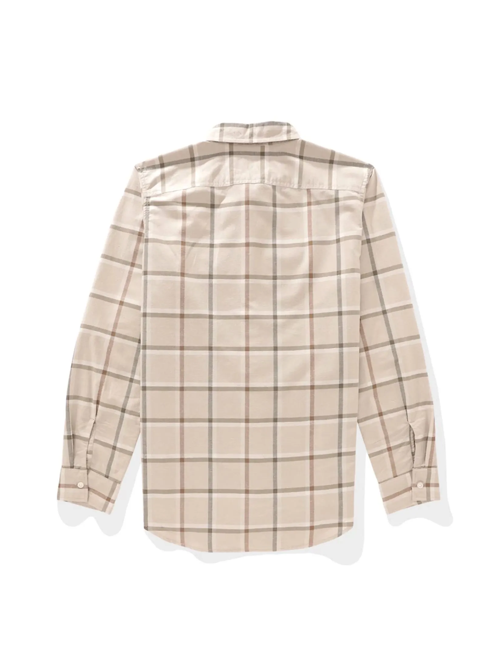 AMERICAN EAGLE MEN SF CSC COTTON NEP SHIRT 204 DUNE KHAKI