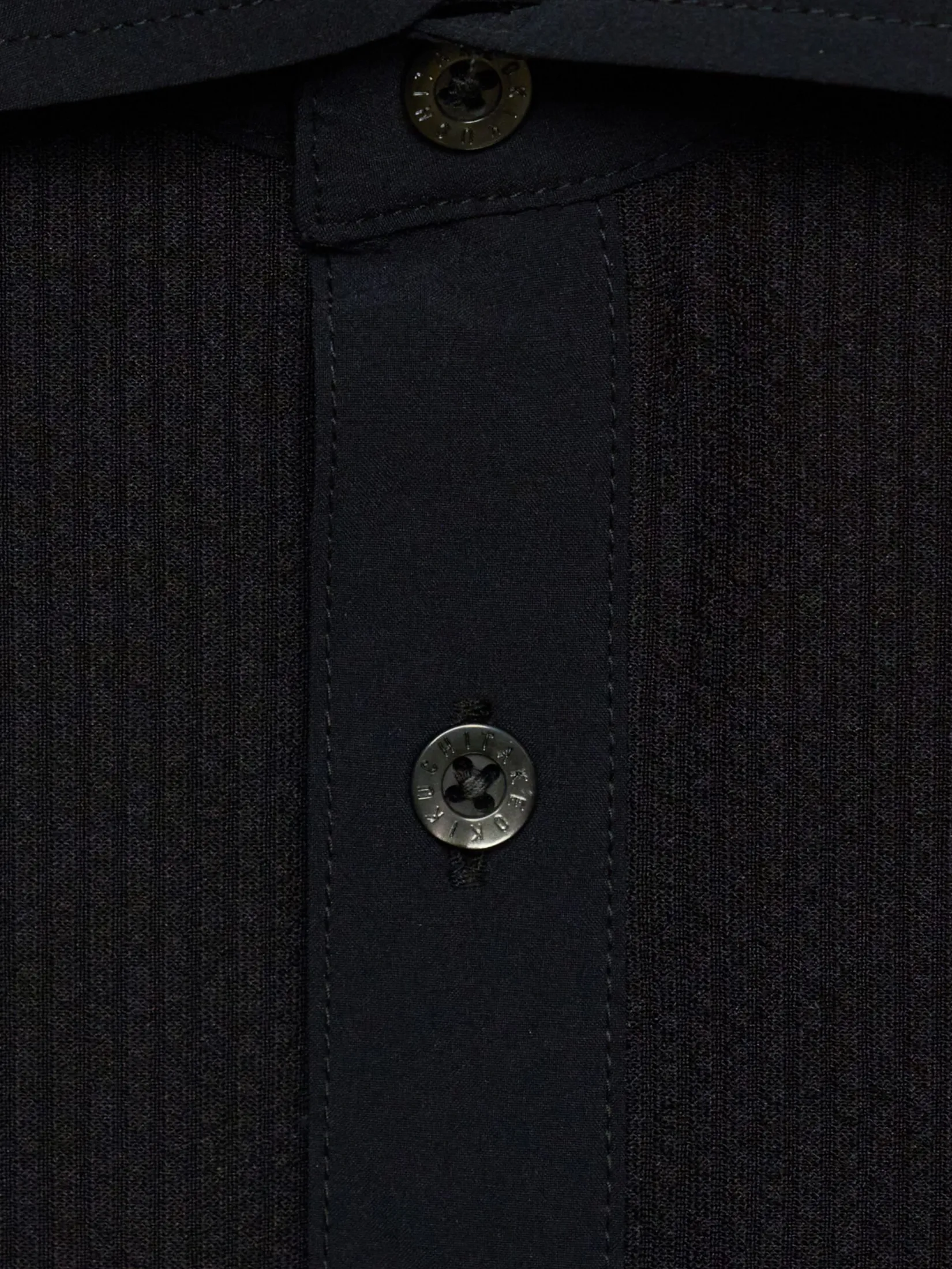 TAKEO KIKUCHI MEN BLACK ECO BLUE UV RAGLAN POLO SHIRT