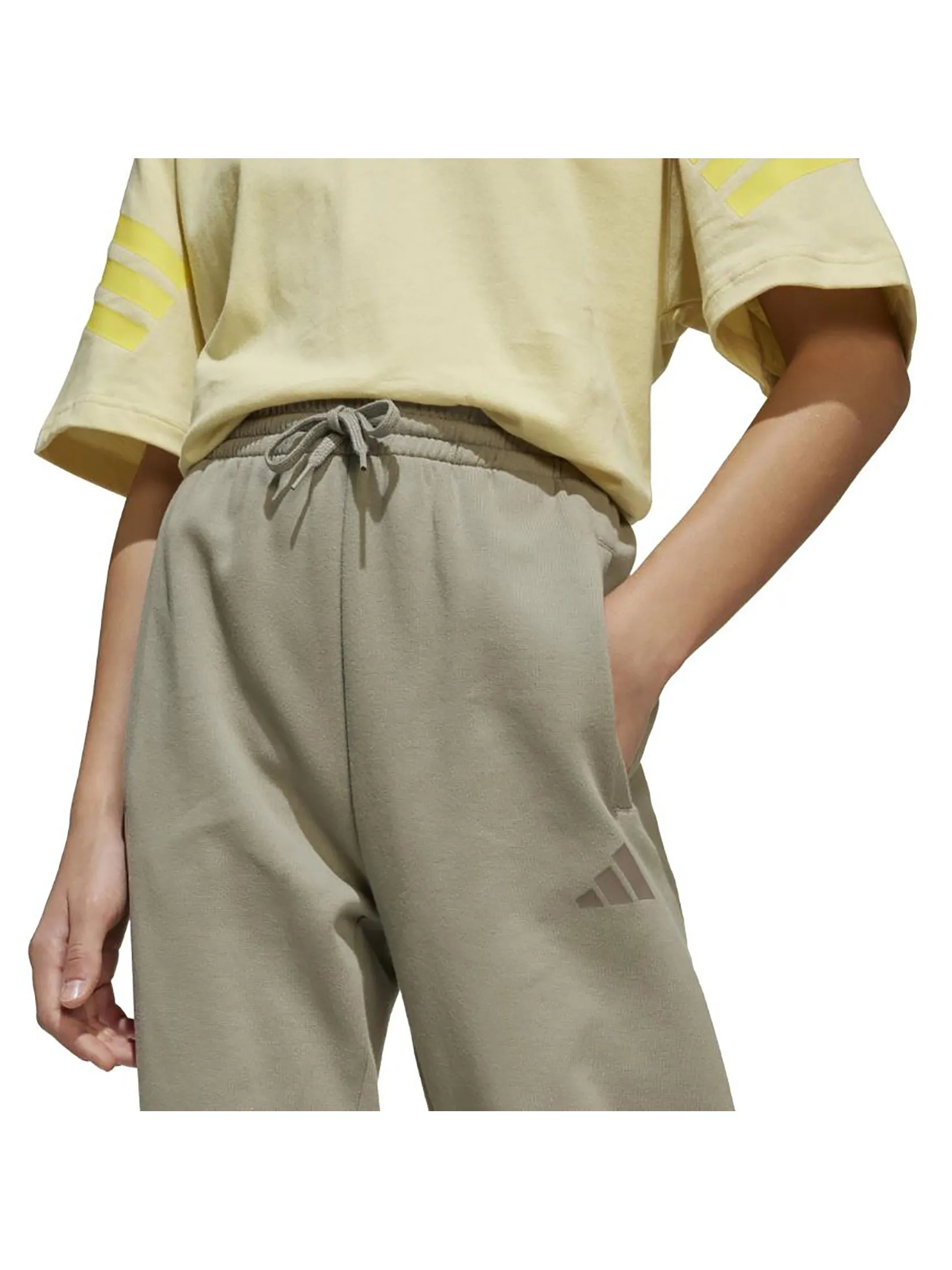 ADIDAS KIDS Unisex Kids Joggers Wide Leg Future Icons 3-Stripes Grayish Brown