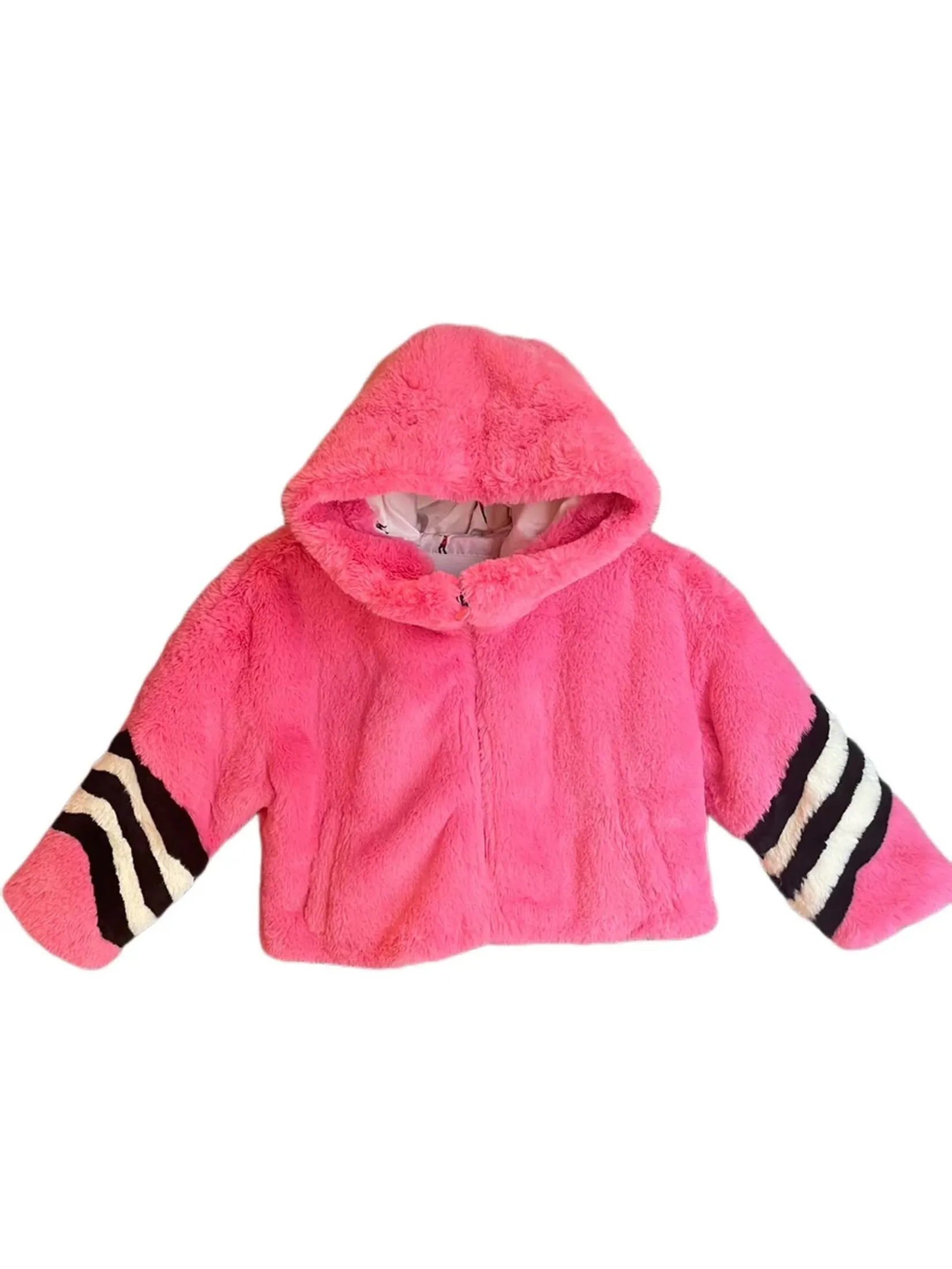PERFECT MOMENT CHALET FAUX FUR JACKET KIDS IN PALE PINK