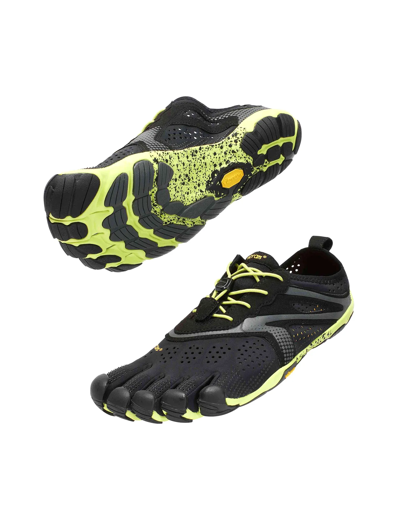 VIBRAM FIVEFINGERS Men Running Shoes VFF V-Run Black/Yellow