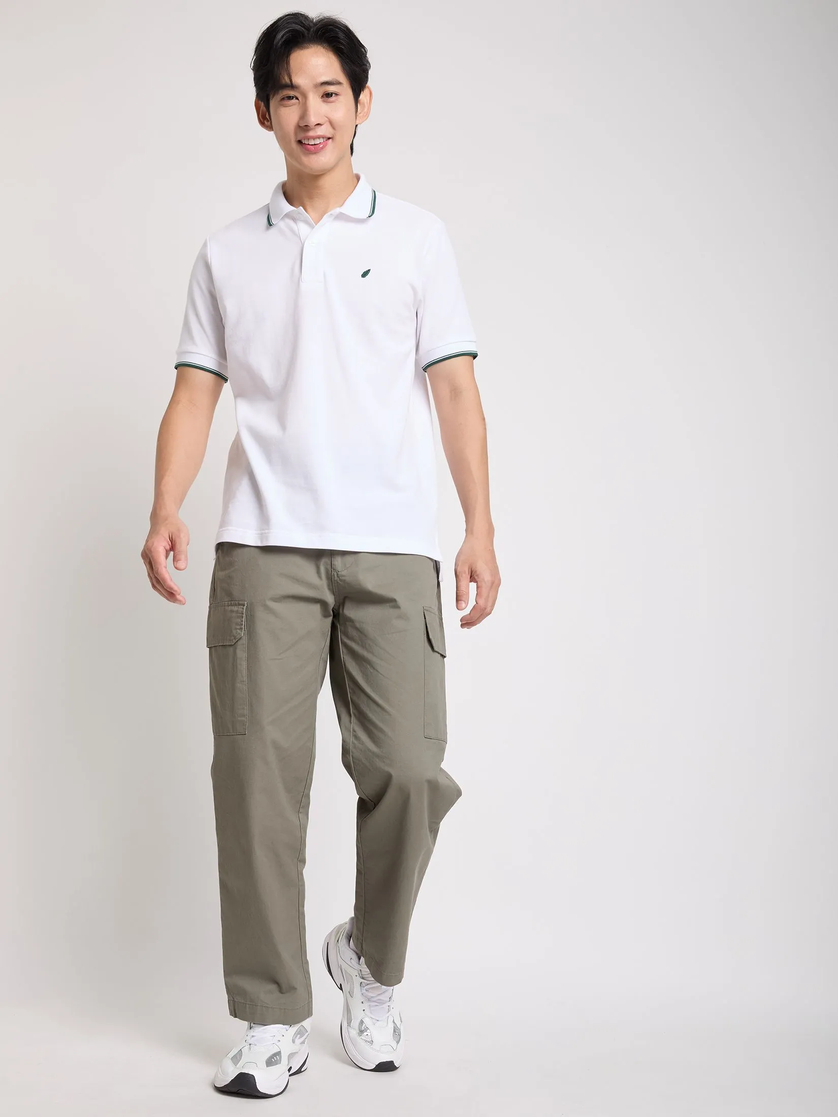 PACIFIC UNION Men Polo Shirt with Tipped Collar Basic Regular fit