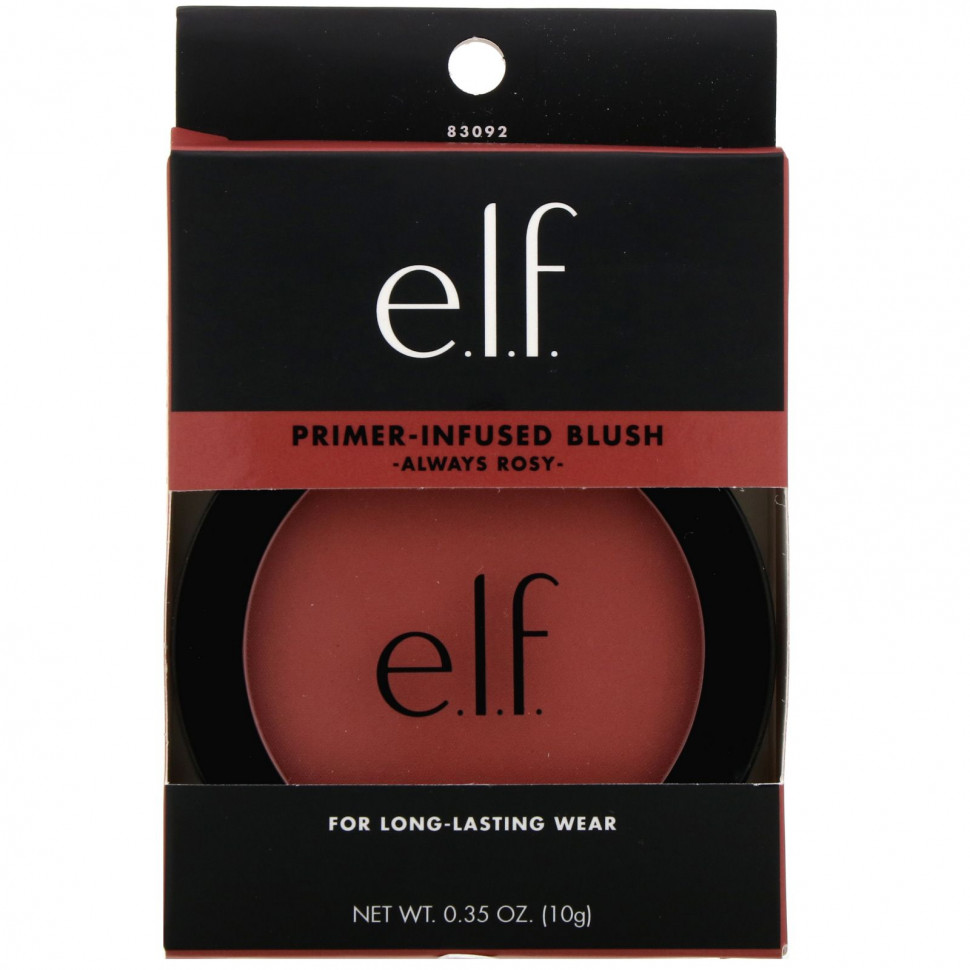 E.L.F., Primer-Infused Blush, румяна с праймером, розовый, 10 г (0,35 унции)