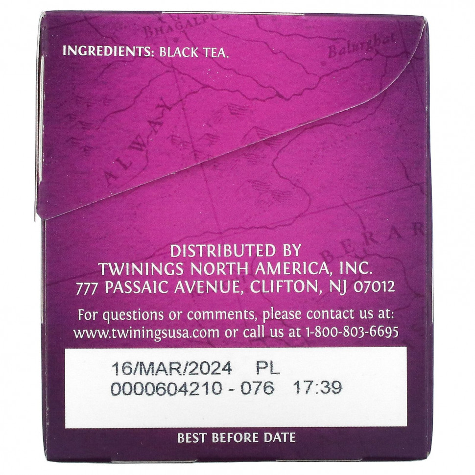 Twinings, 100% Pure Black Tea, Darjeeling , 20 Individual Tea Bags, 1.41 oz (40 g)