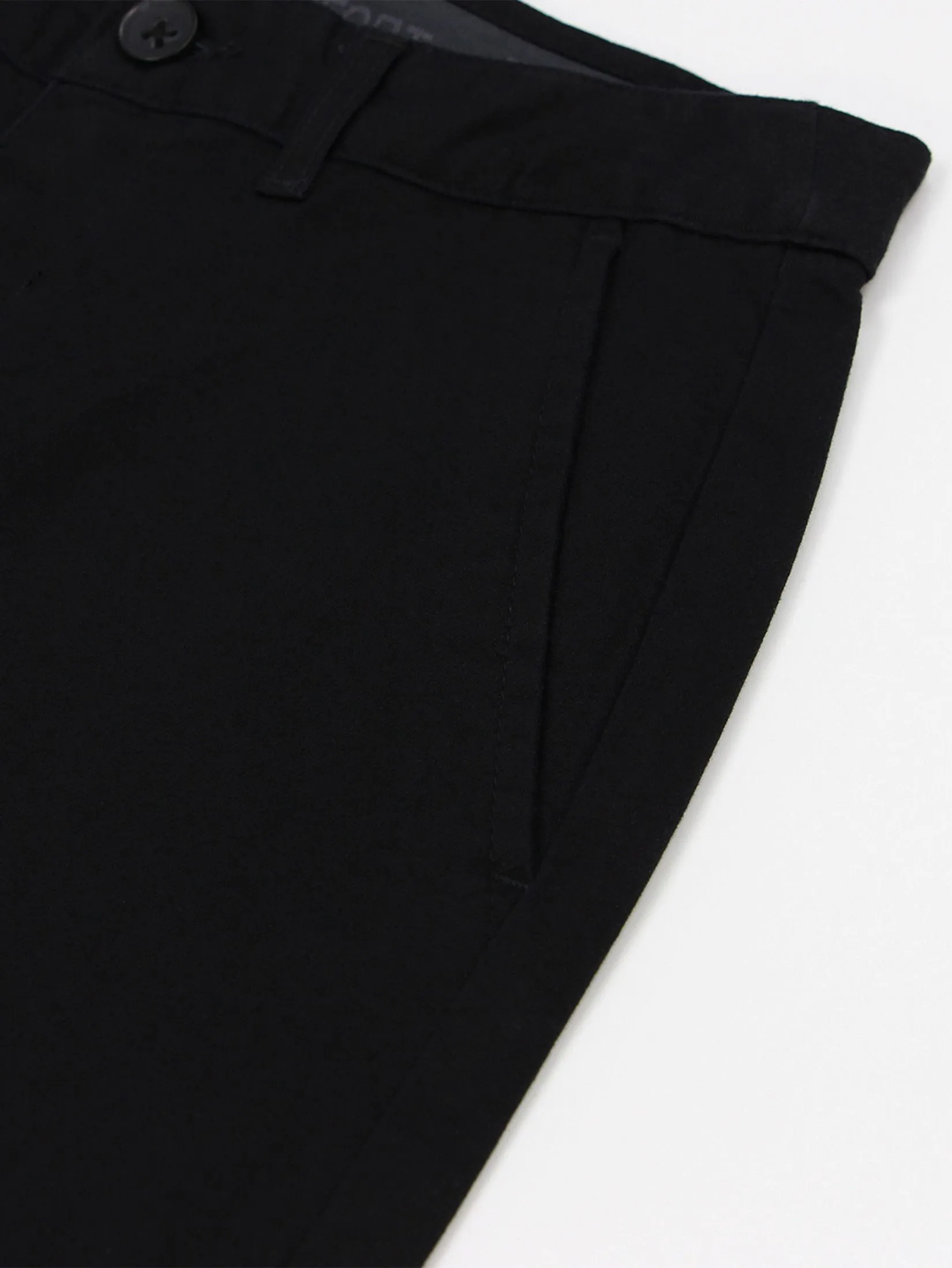 GIORDANO Women's Regular Khaki Pants (180° Elastic Waist)  Black