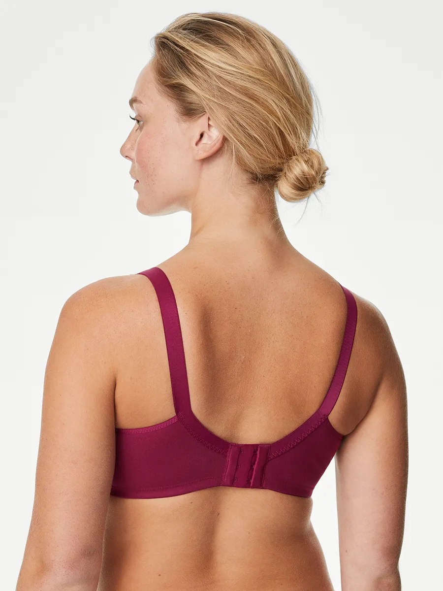 MARKS & SPENCER Women Bra Total Support Embroidered Full Cup Red