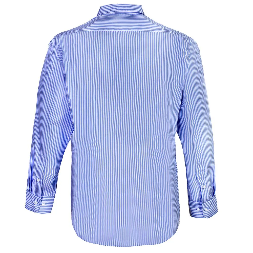 BROWNE & CO. Blue Stripe Button Down Collar Long Sleeves Shirt