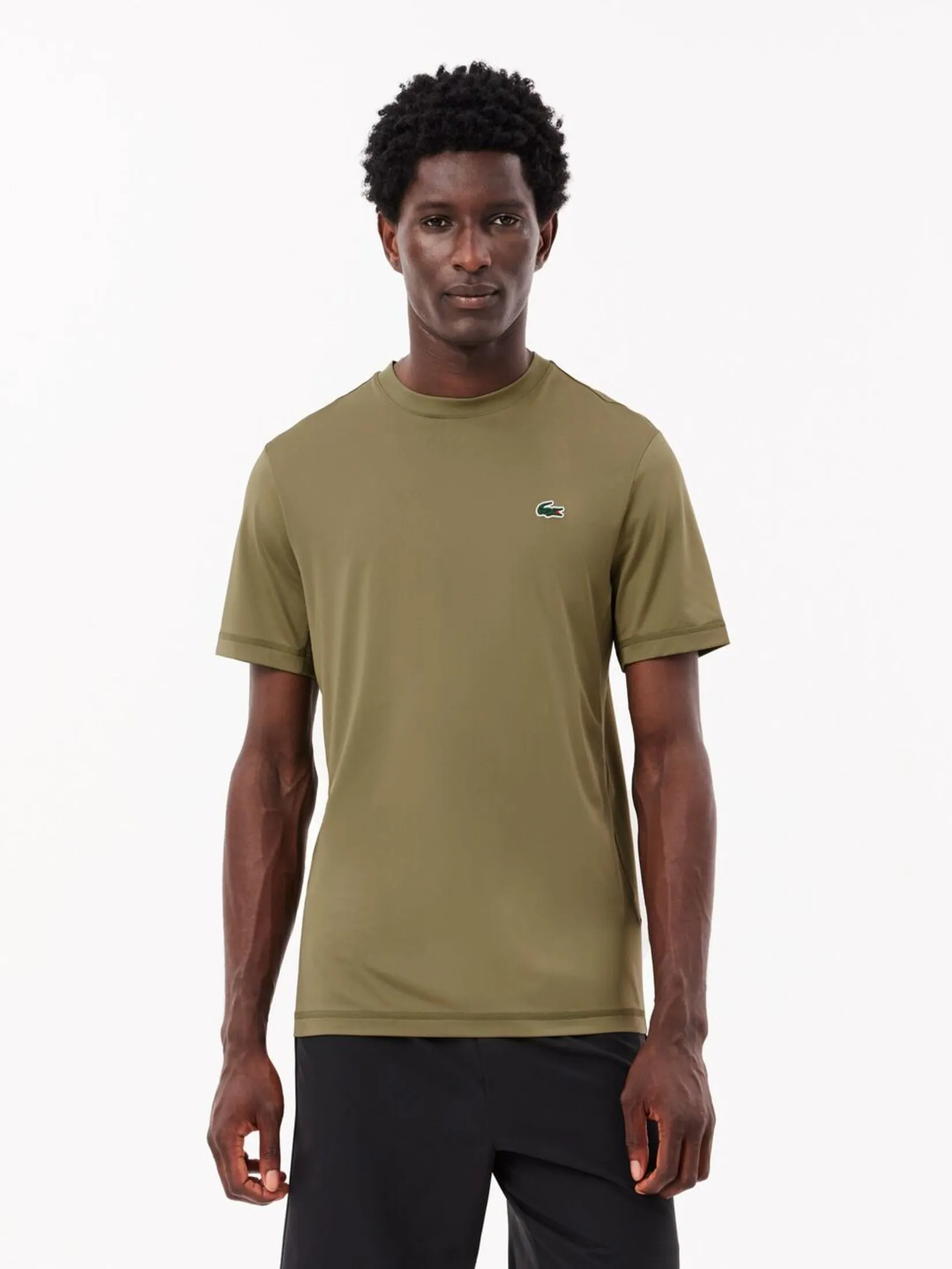 LACOSTE Slim Fit Stretch Jersey Sport T-shirt Green