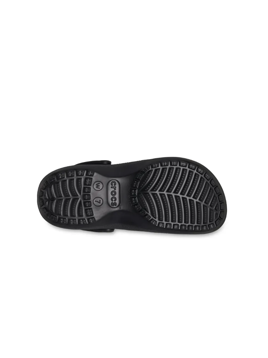 CROCS WOMEN CLASSIC PLATFORM GLITTER CLOG - BLACK