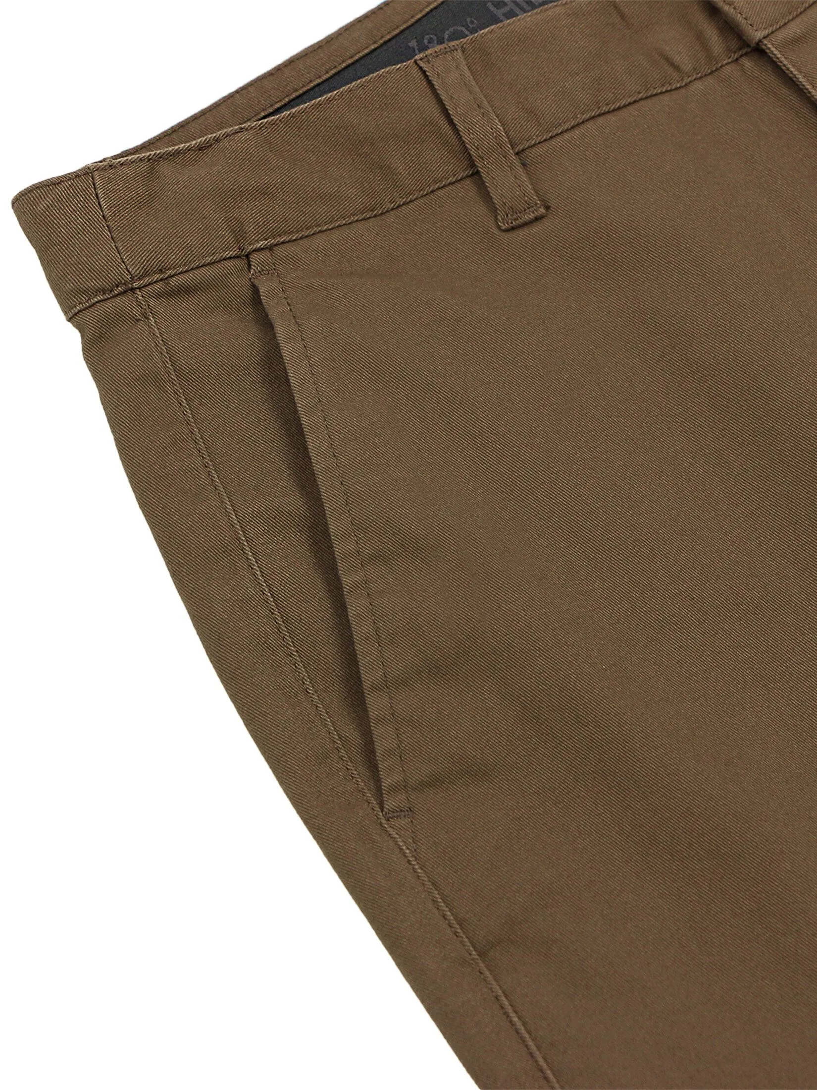 GIORDANO Men's Low-Rise Skinny Stretch Pants (180° Elastic Waistband) Winter Oak Brown