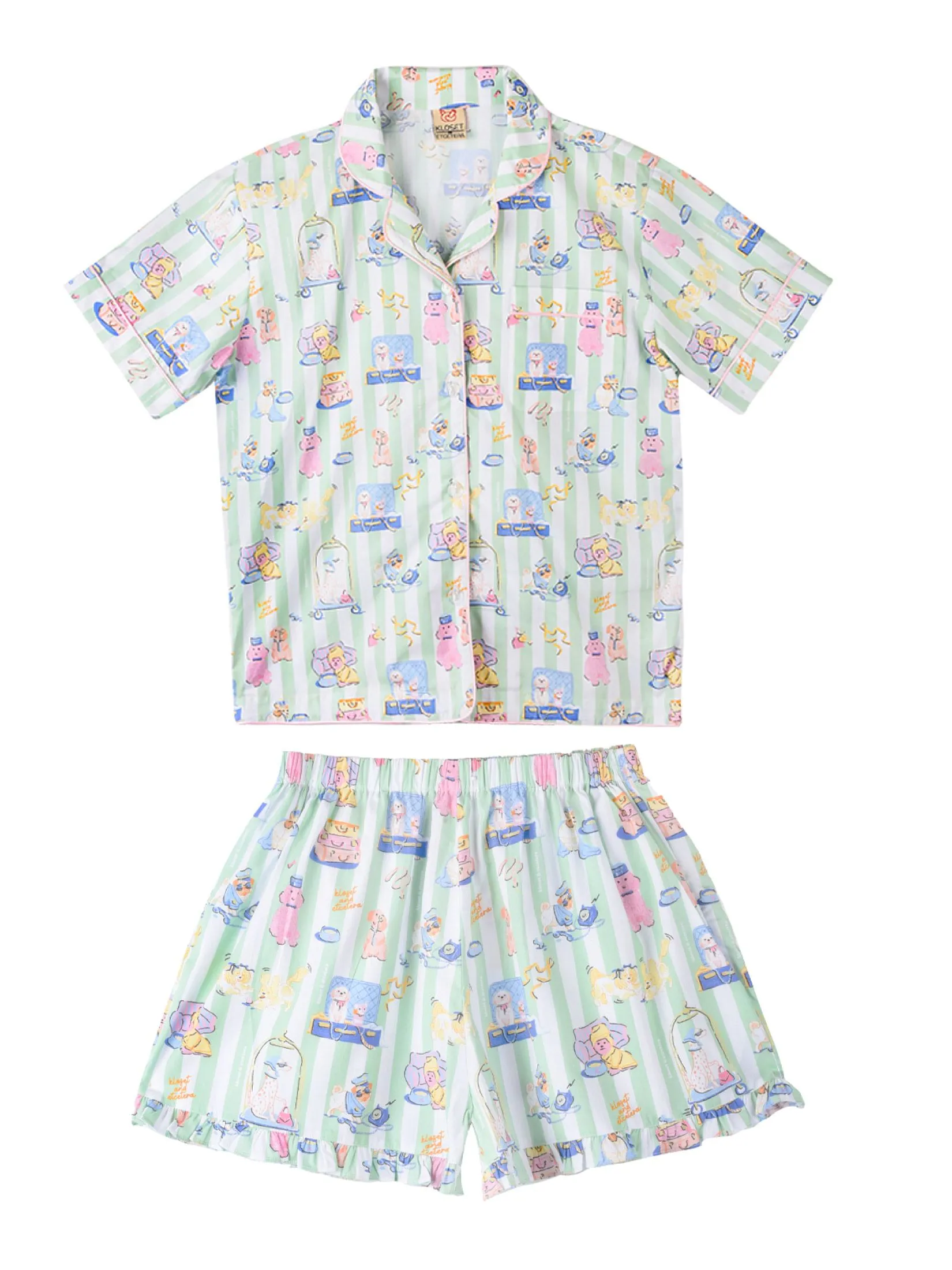 KLOSET&ETCETERA Women Pyajamas Puppy Lobby Set