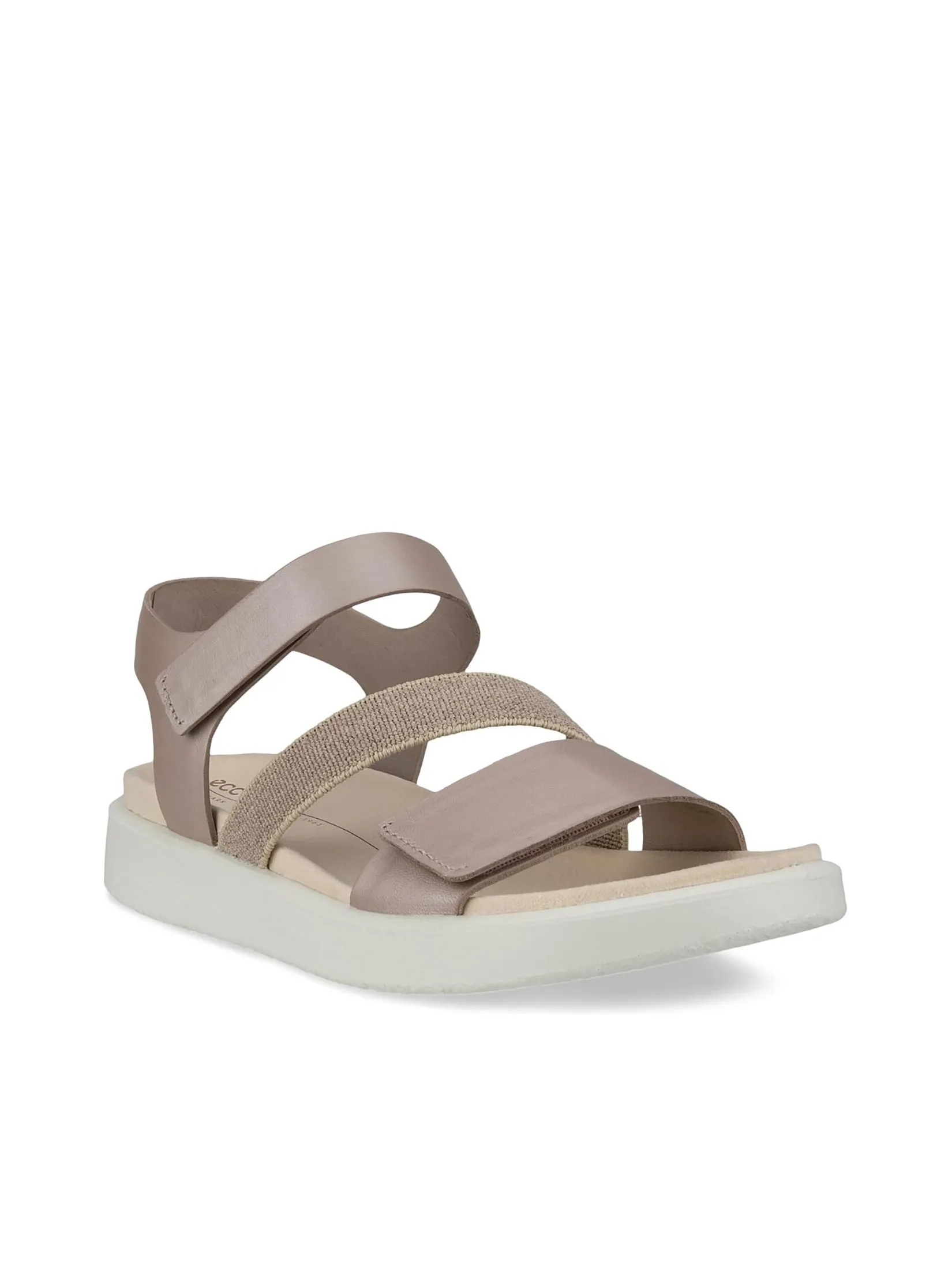 ECCO Women Sandals Flowt Flat Grey Rose Metallic Size - 36 EU
