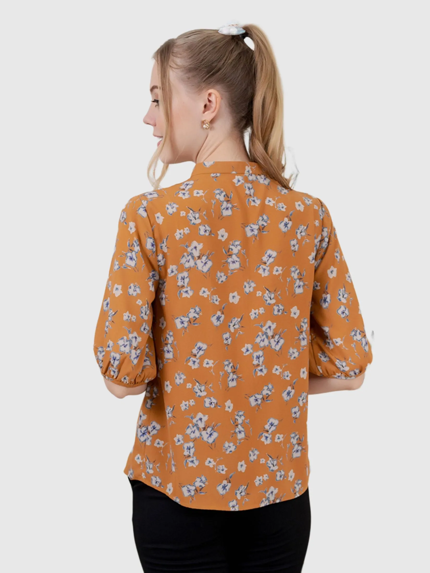 AMILA Women Blouse Peach Skin Orange
