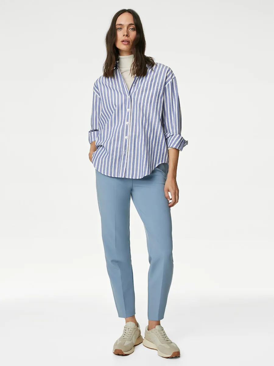 MARKS & SPENCER Women Trousers Tapered Ankle Grazer