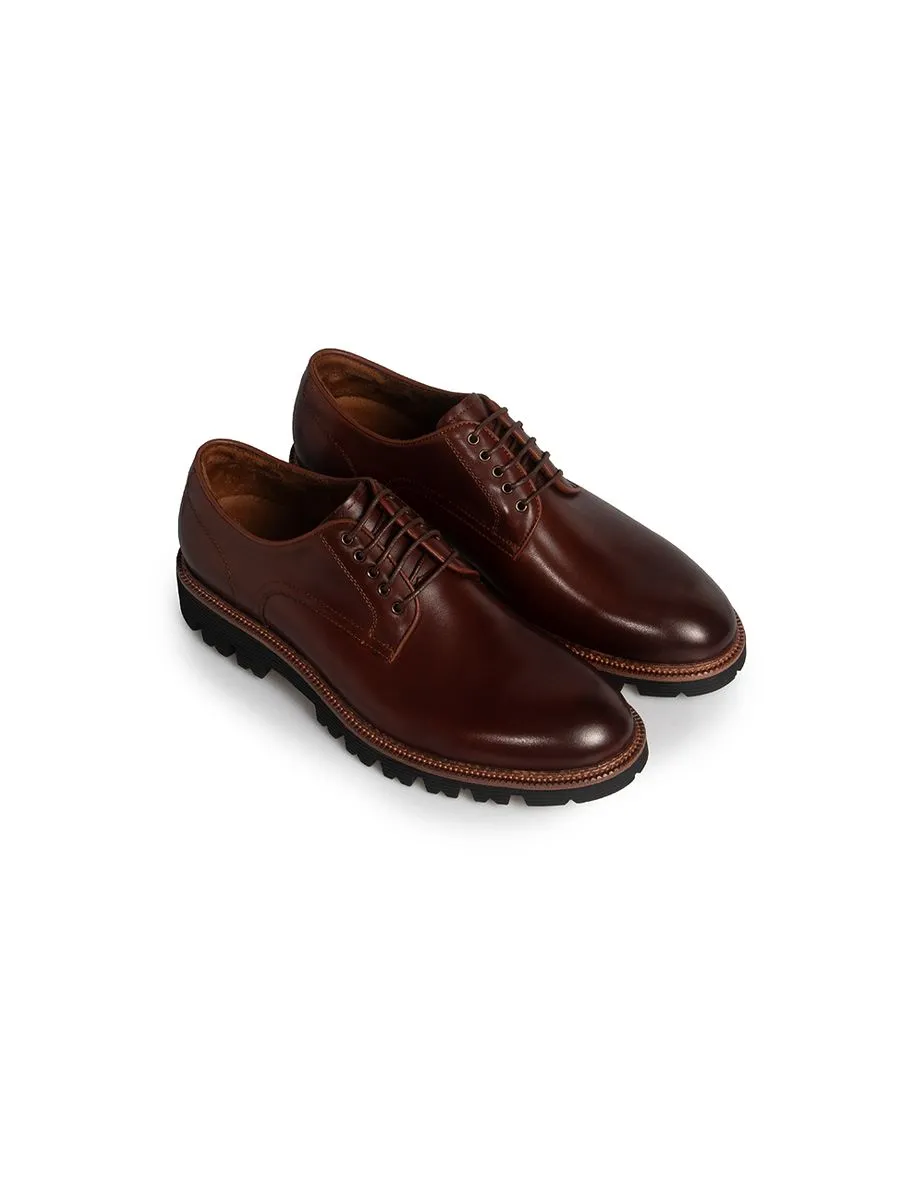 KENNETH COLE MEN DRESS SHOES DANIEL CHUNKY / BROWN