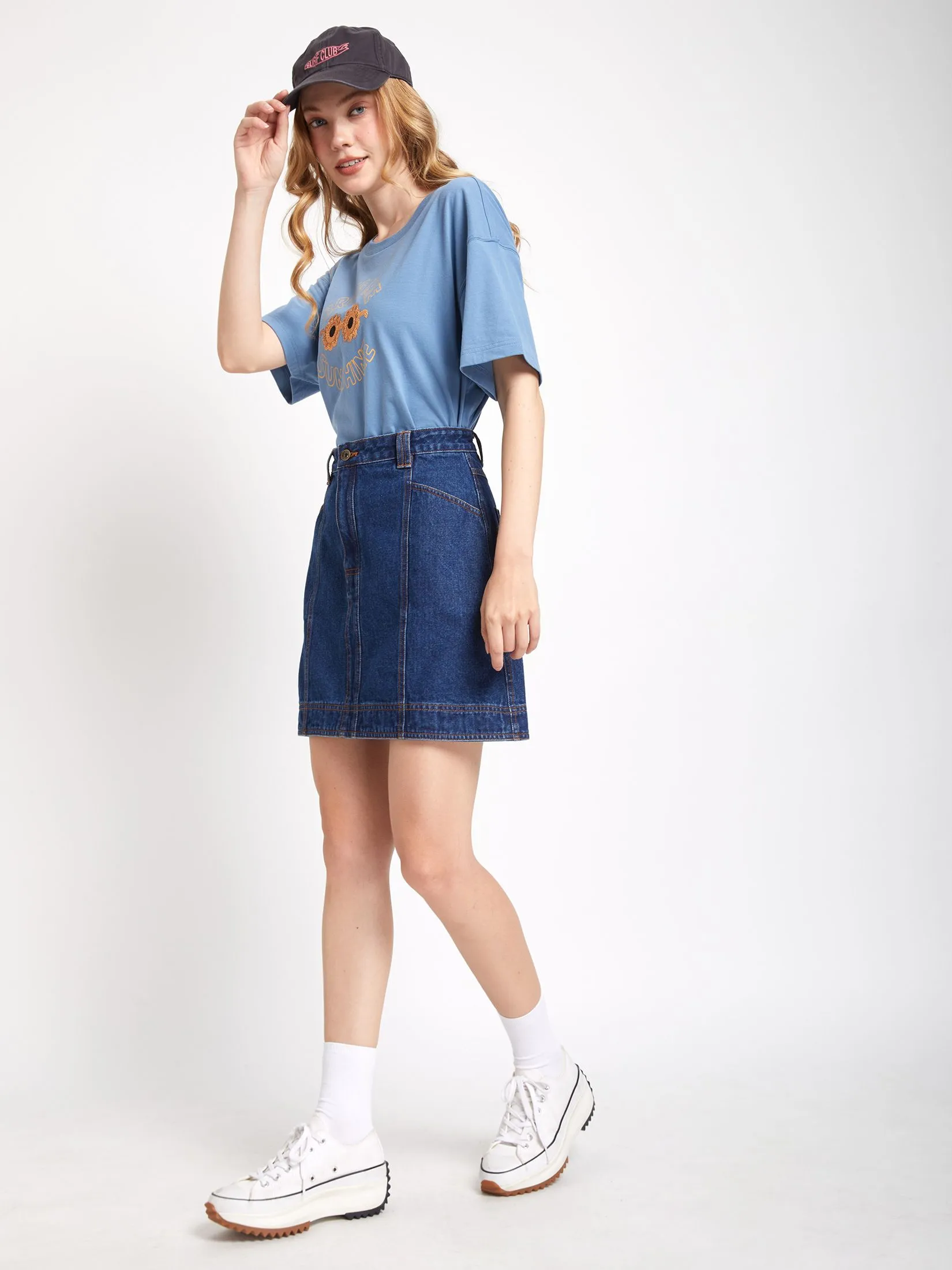 DEFRY 01 Women T-Shirt Short Sleeves 2503ETSW031 Blue