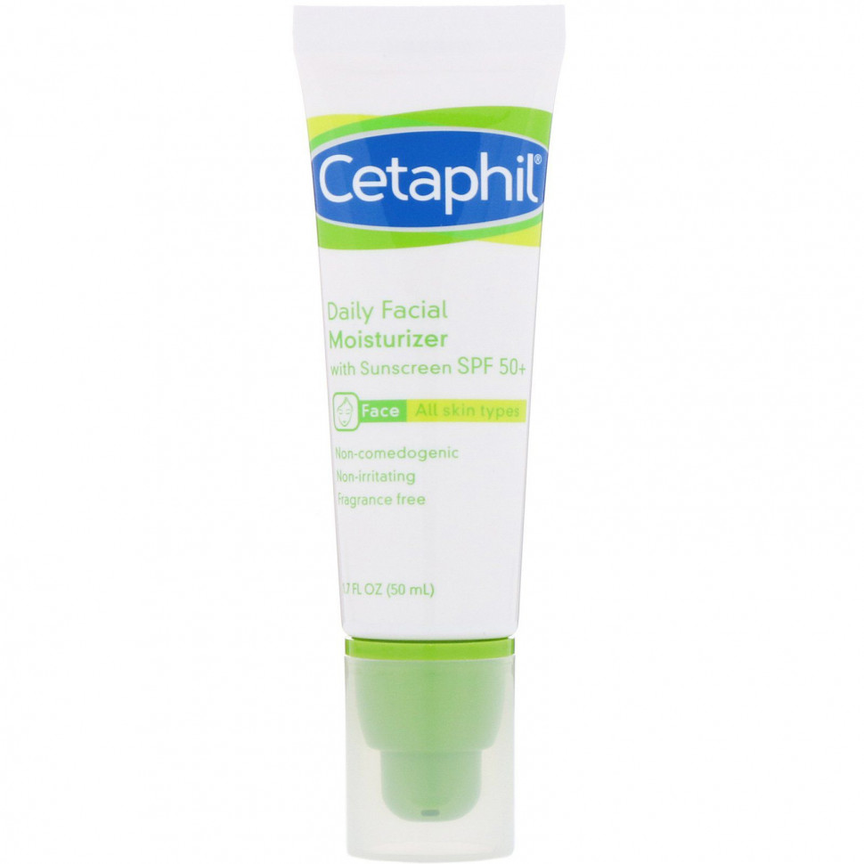 Cetaphil, Ежедневное увлажняющее средство для лица, SPF 50+, 50 мл (1,7 жидк. Унции)