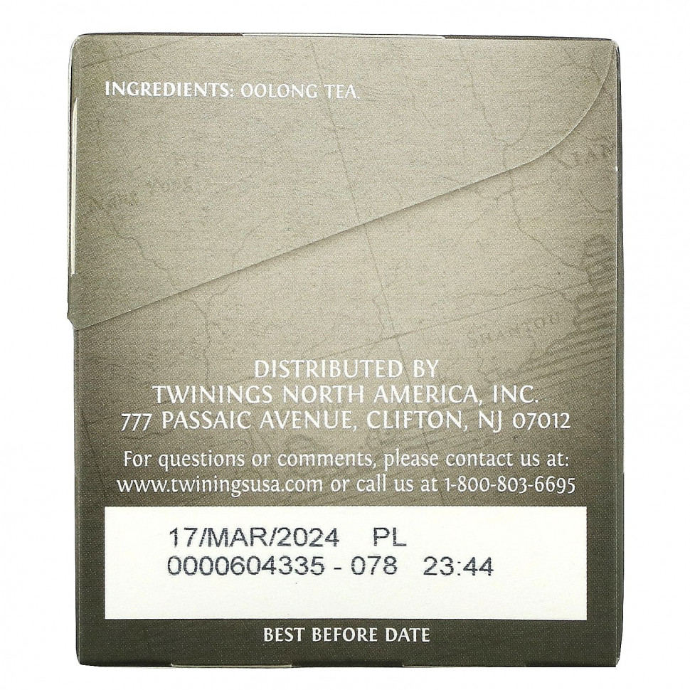 Twinings, Origins, китайский чай Улун, 20 чайных пакетиков, 1,41 унции (40 г)
