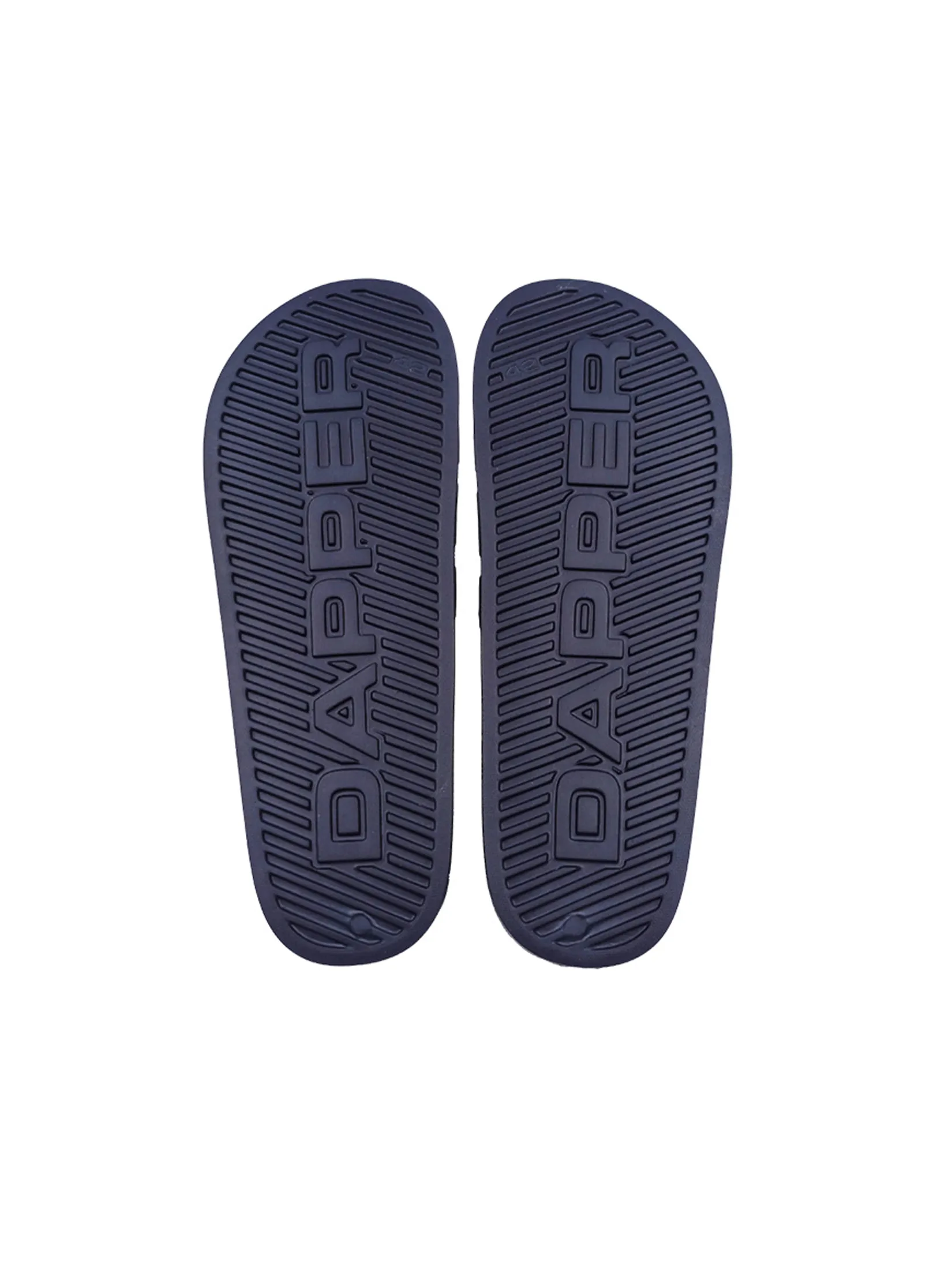 DAPPER Men DAPPER Logo Stamp Pool Slide Sandals Navy