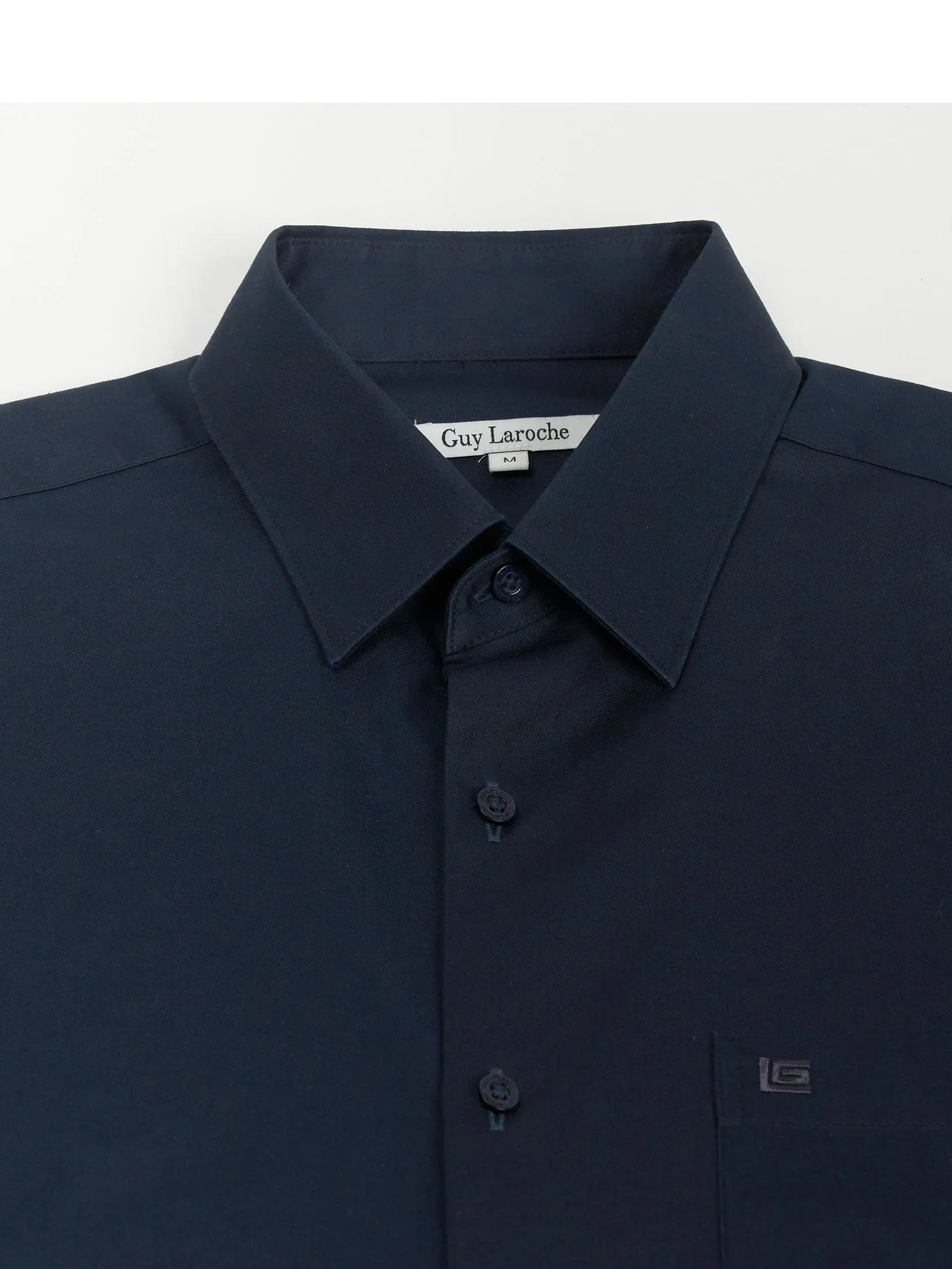 GUY LAROCHE MENWEAR Men s Shirt Long-Sleeve Navy blue Slim Fit, Model BAB6200W5NV