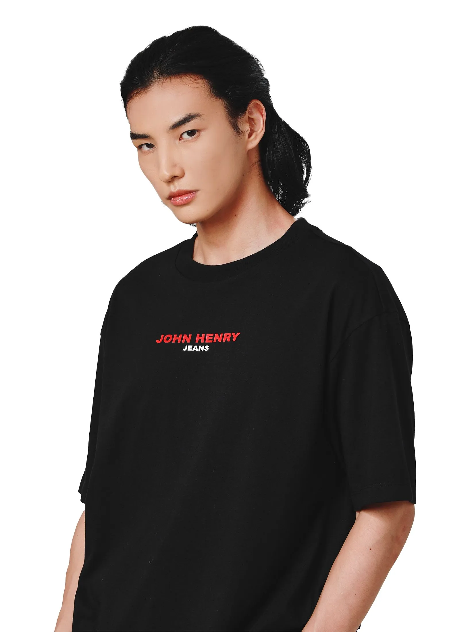 JOHN HENRY Men's T-Shirts (Oversize Fit) DENIM Black