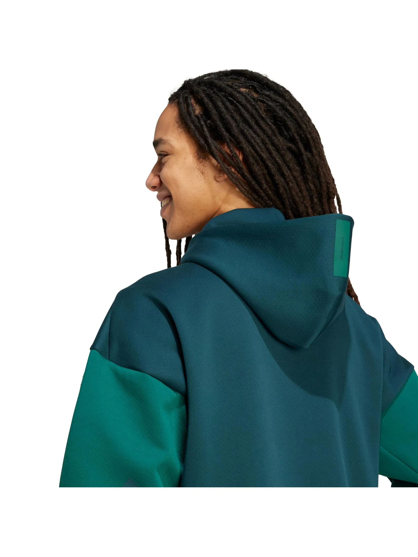 ADIDAS Men Hoodie Full-Zip Adidas Z.N.E. JY4826 Green / Aurora Ivy / Collegiate Green