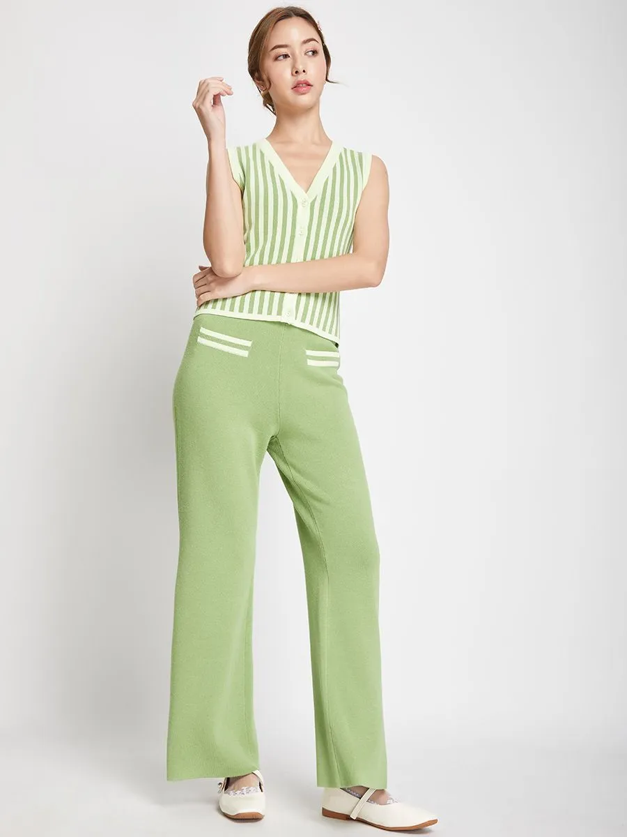 LOLITA Women Vest Sleeveless Printed Stripes