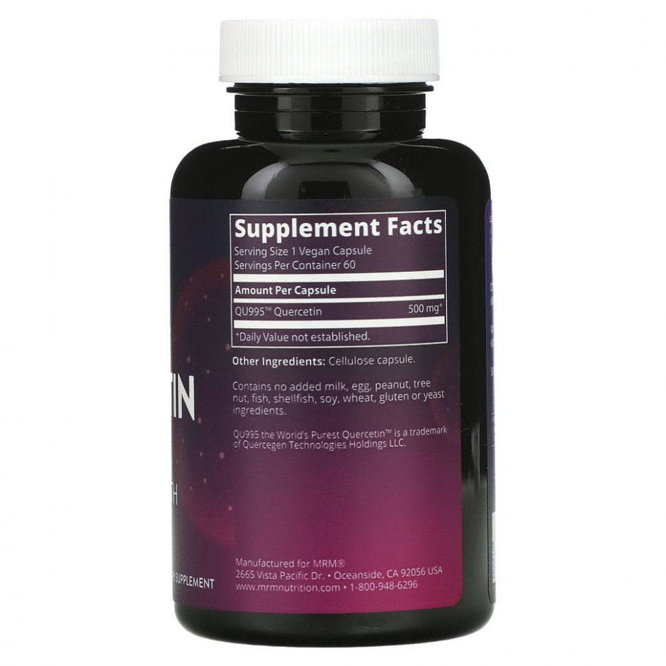 MRM, Nutrition, кверцетин, 60 веганских капсул