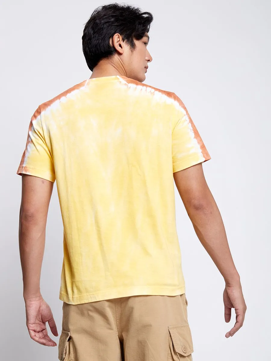 DEFRY 01 Men T-shirt Crew Neck Printed Yellow
