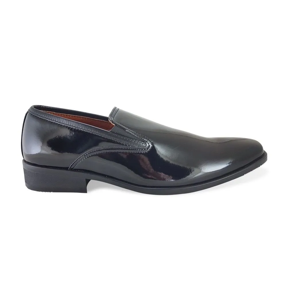 FREEWOOD SHOES shiny leather biz-black