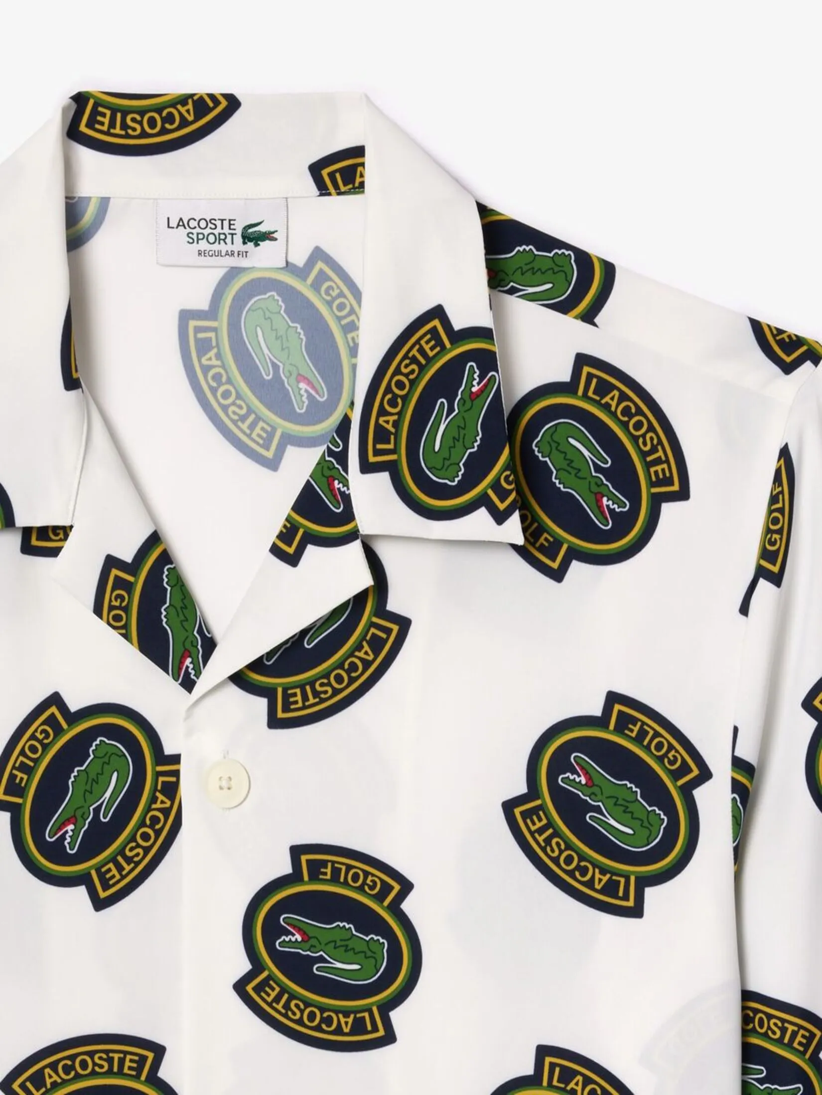 LACOSTE Ultra-Dry Anti-UV Short Sleeved Golf Shirt White