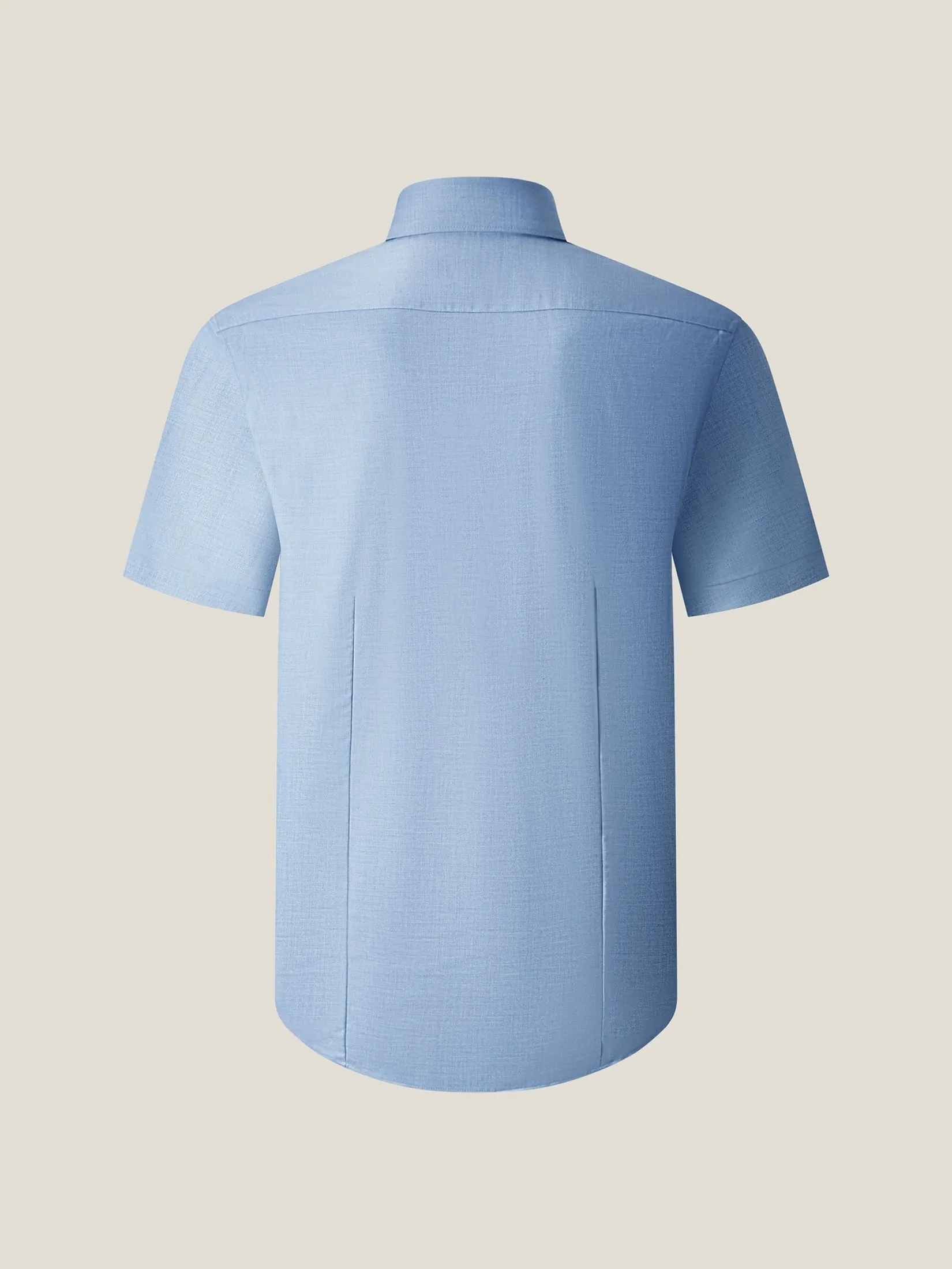 G2000 Men Clothing Non-Iron Silky Touch  Short Sleeve Shirt  Smart Fit - Blue