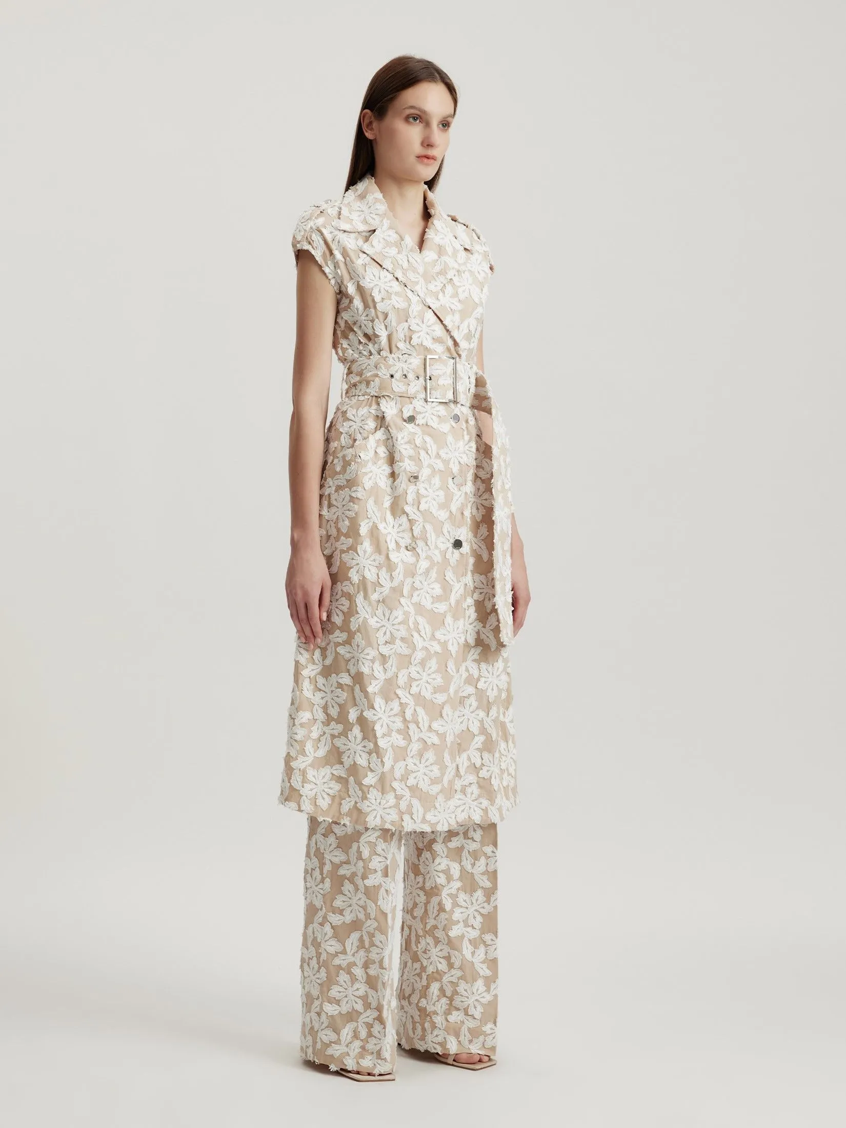 ASAVA (AW24) Eviana Women Trench Dress Beige