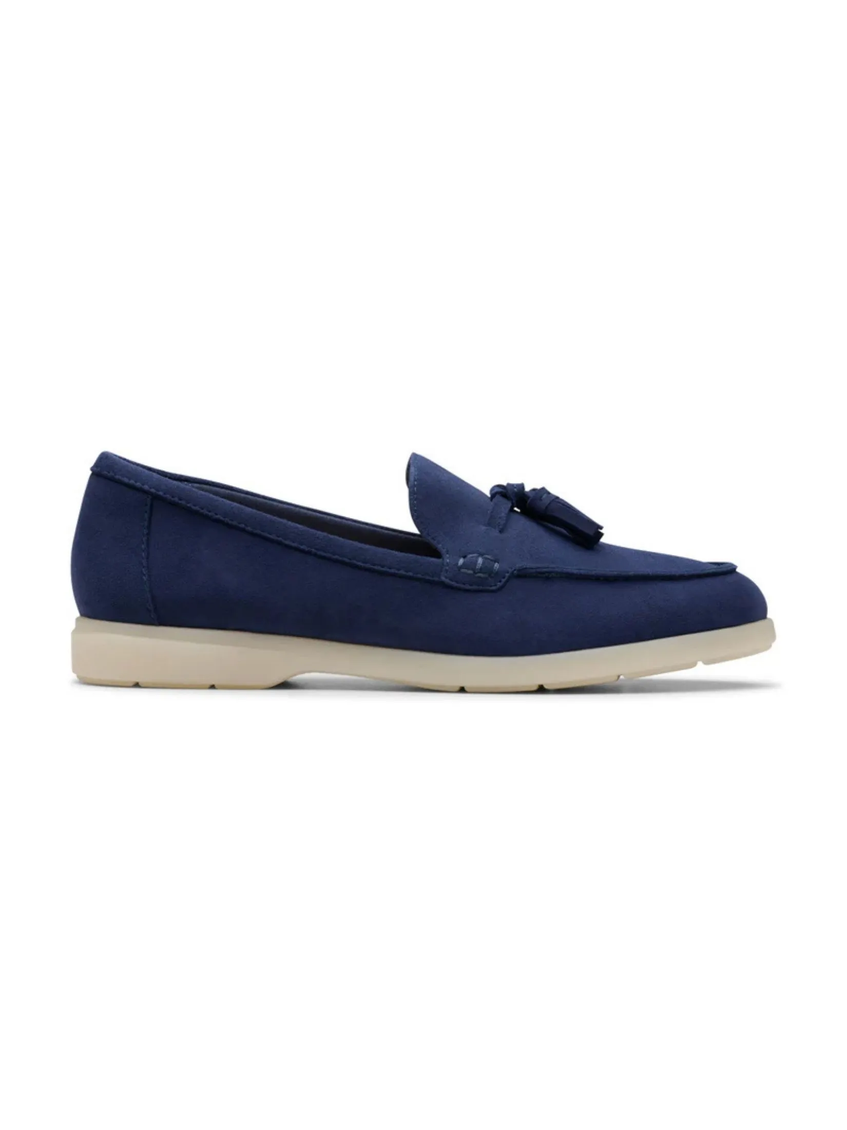 CLARKS NARINI EDGE Navy Suede Women's Loafers